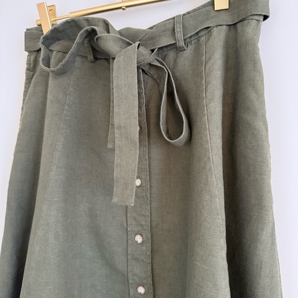 Polo Ralph Lauren Linen Midi Skirt 4 - Picture 7 of 13